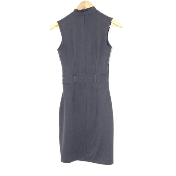 Societe Anonyme Black Sleeveless V-Neck Knee Length Sheath Dress Size XS - Picture 2 of 10